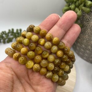 ONE Honey Tiger’s Eye Beaded Stretch Bracelet- 8mm (0020)